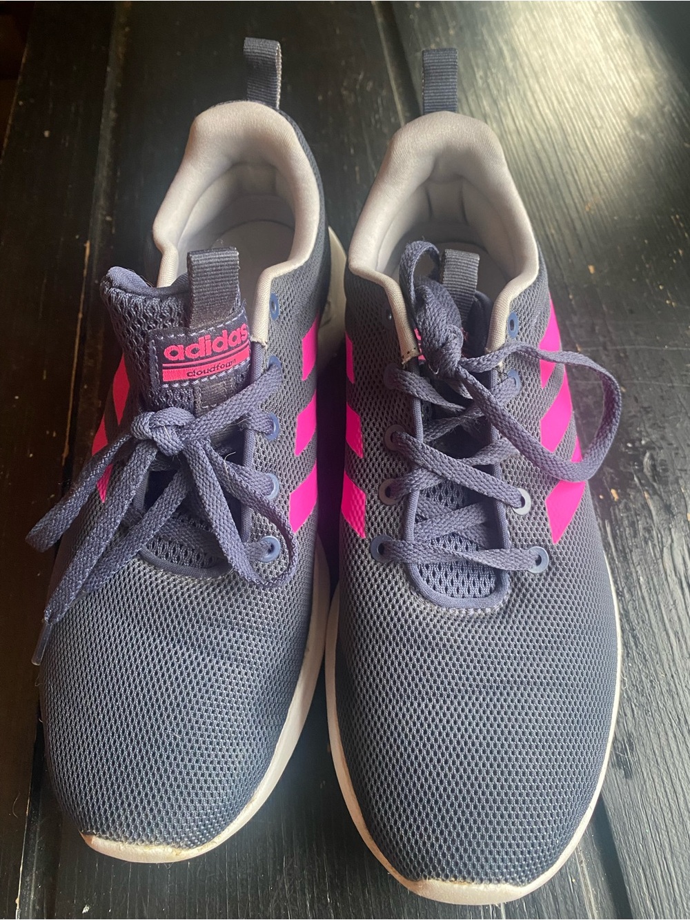 adidas Women’s Navy and Hot Pink Athletic Sneakers